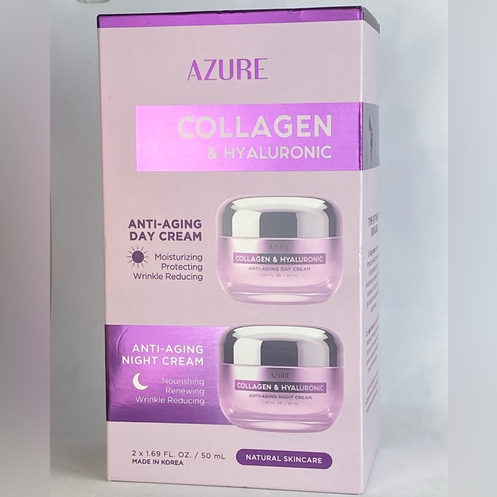 Hyaluronic Acid & Collagen Day Cream Day and Night  Set 50mL / 1.69 fl.oz  Azure